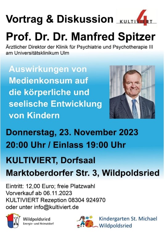 You are currently viewing VORTRAG & DISKUSSION                                                PROF. DR. DR. MANFRED SPITZER